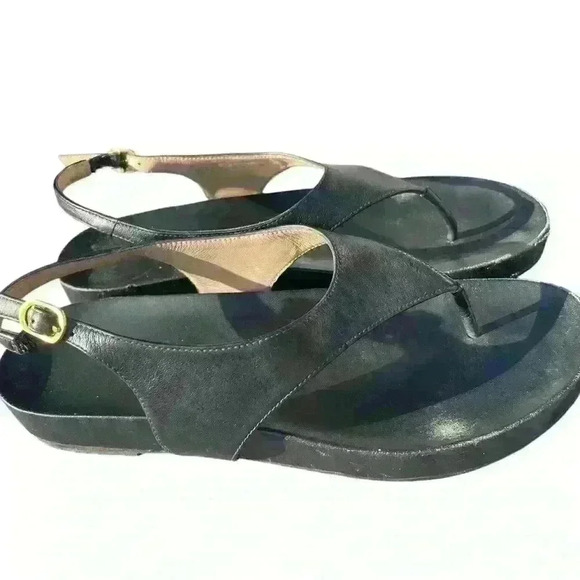 Stuart Weitzman Summer Thong Sandal Black Size 8B Retails $470 Made In Spain - Picture 5 of 8